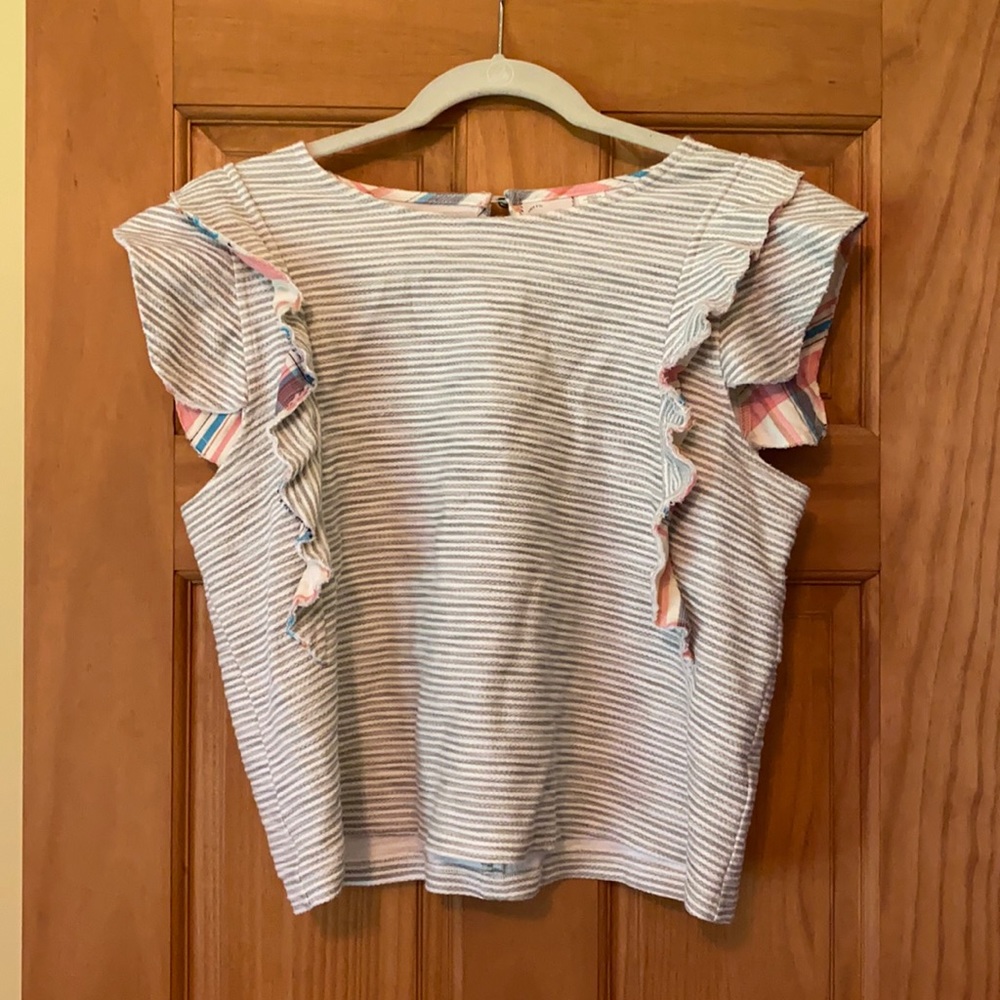 Anthropologie | Postmark Flutter Sleeve Gray